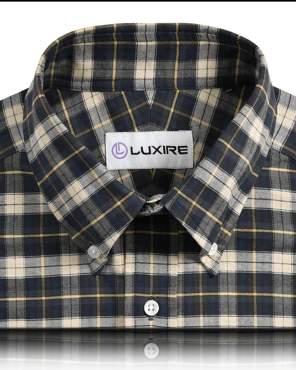 Bottle Green Navy Cream Tartan Checks - 2
