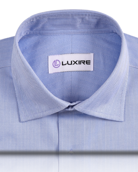 Sky Blue Herringbone Shirt - 7