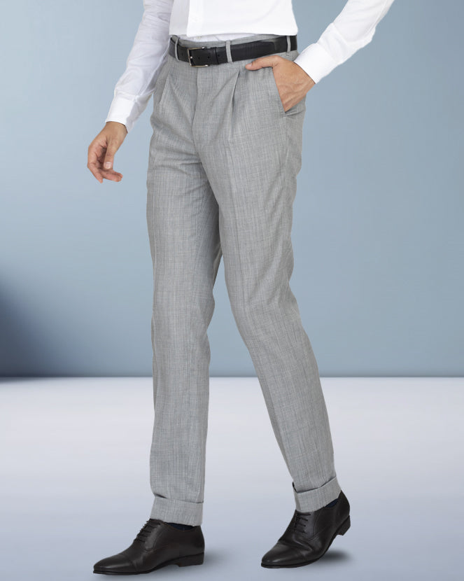 Washable Wool Grey Pant - 1