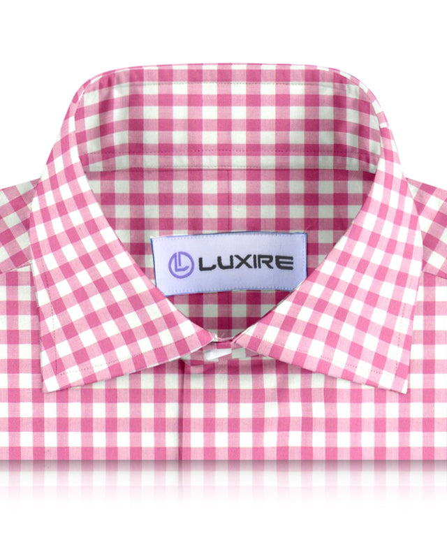 Bright Pink Bold Gingham on White