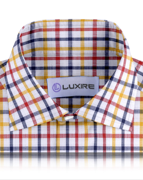 Checks: Red Navy Yellow Tattersall Chambray - 2