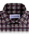 Pink Black White Madras Twill Flannel