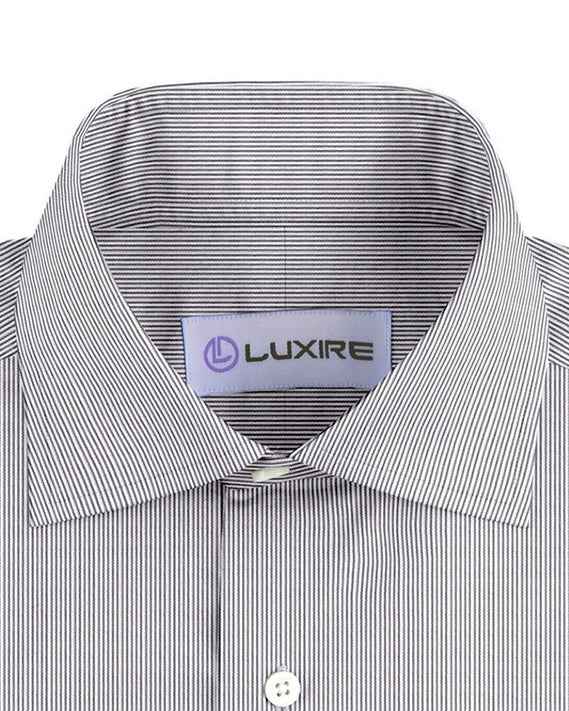 Grey Pin Stripes On White - 2