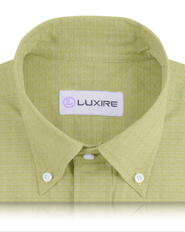 Linen: Lemon Green Pin Stripes - 2