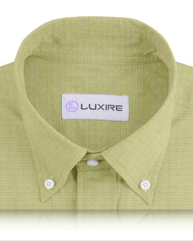 Linen: Lemon Green Pin Stripes