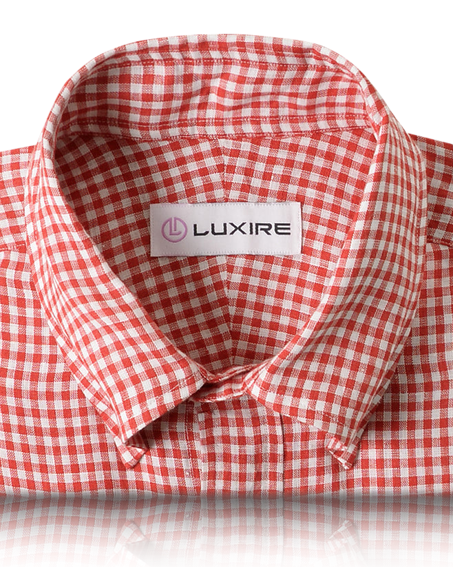 Linen: Red White Gingham Checks