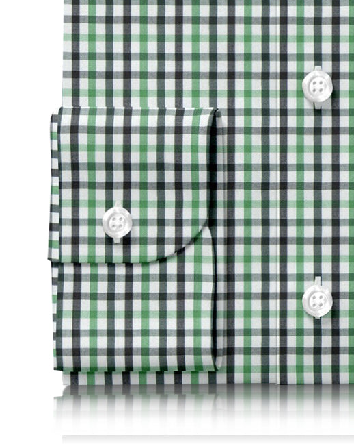 Friday Shirt:Shades Of Green Gingham - 3