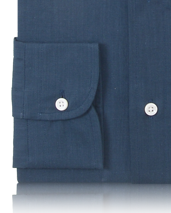 Navy Blue Chambray Shirt