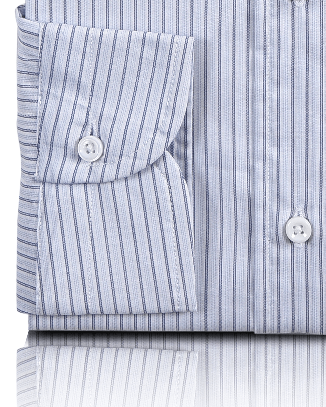 Navy White Grey Stripes Shirt - 3