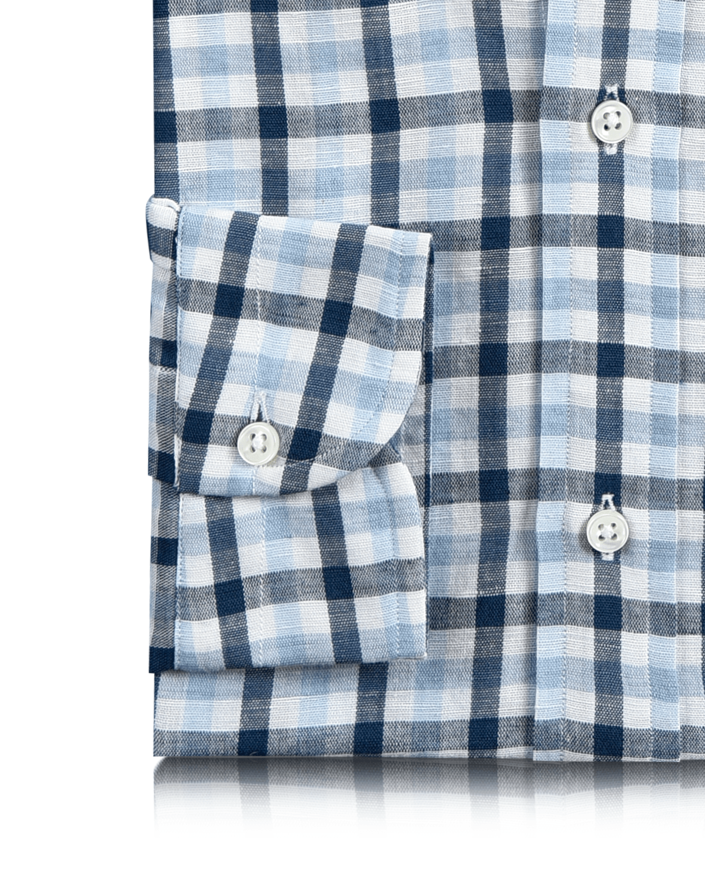 Cotton Linen: Shades Of Blue Checks