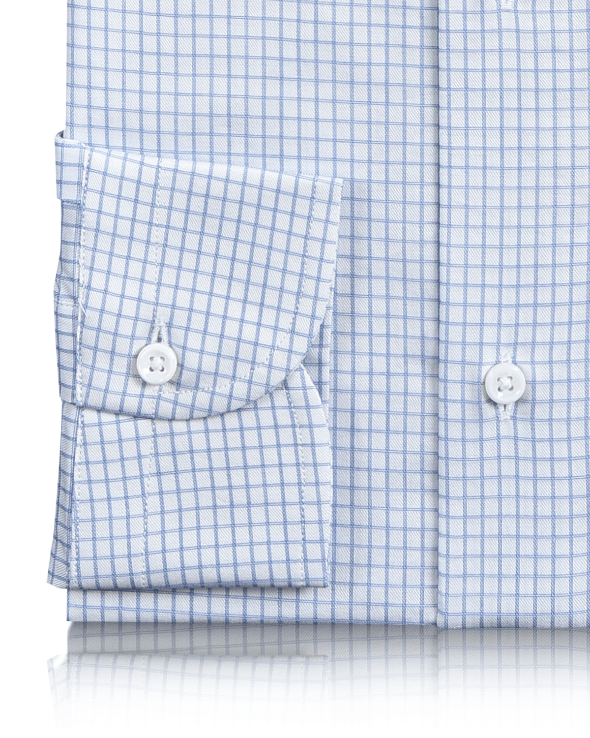 Monti Blue Dobby Graph Checks Shirt - 3