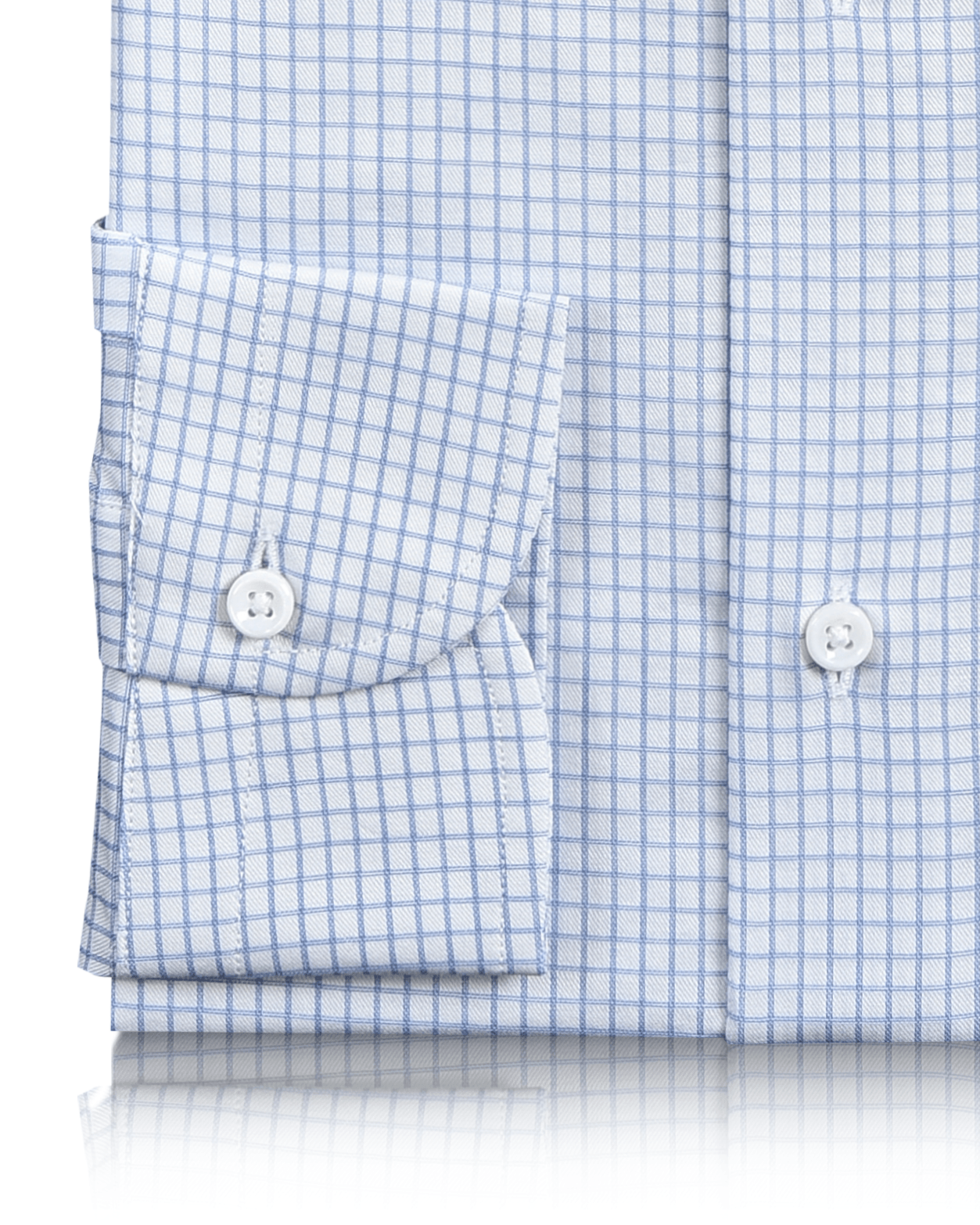 Monti Blue Dobby Graph Checks Shirt