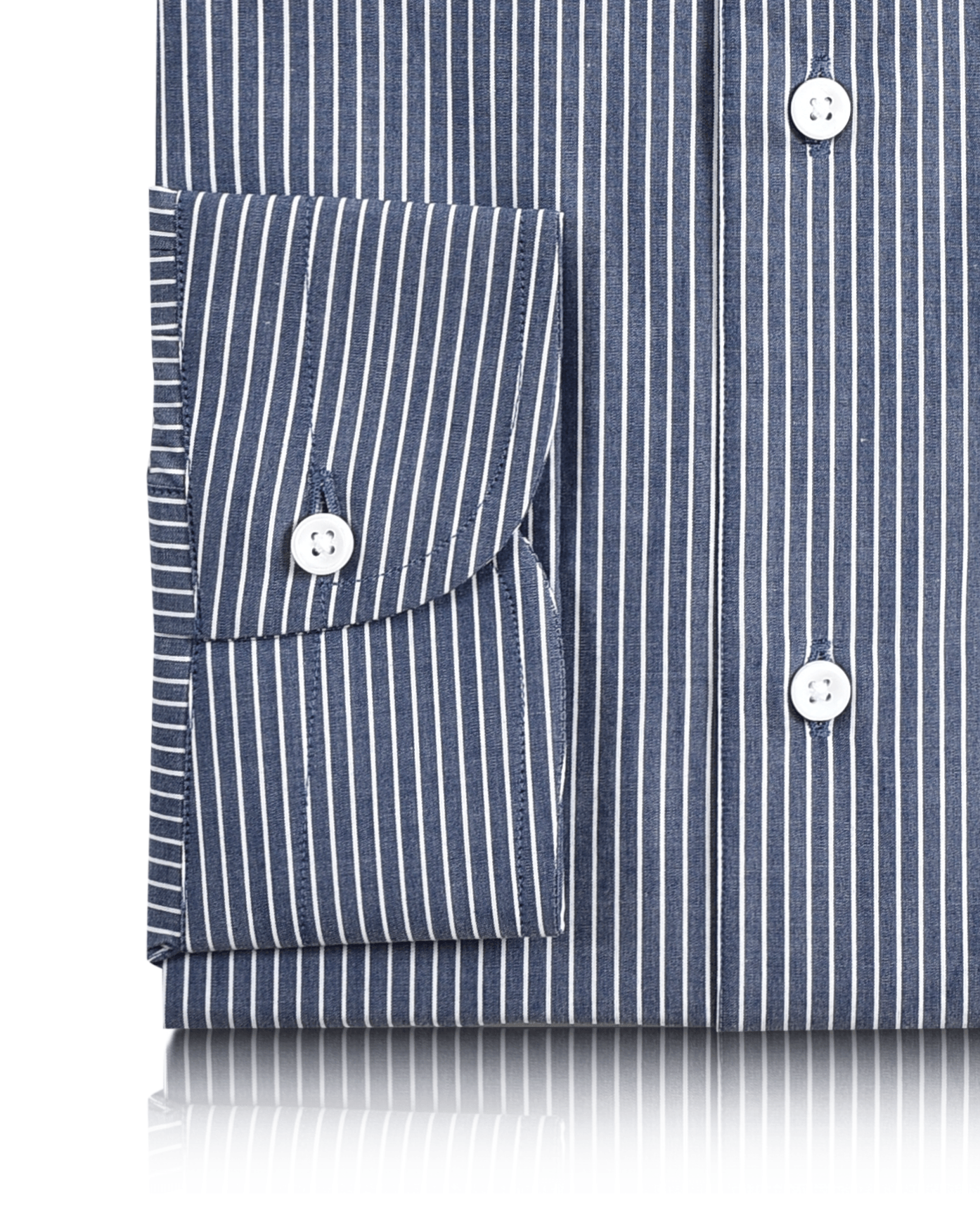 Grey Navy White Pencil Stripes