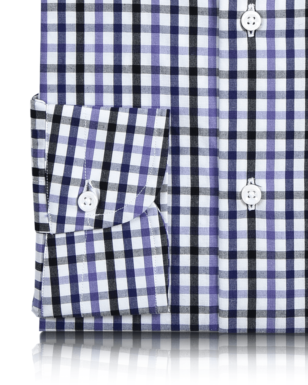 Purple Black Tattersall Gingham Shirt