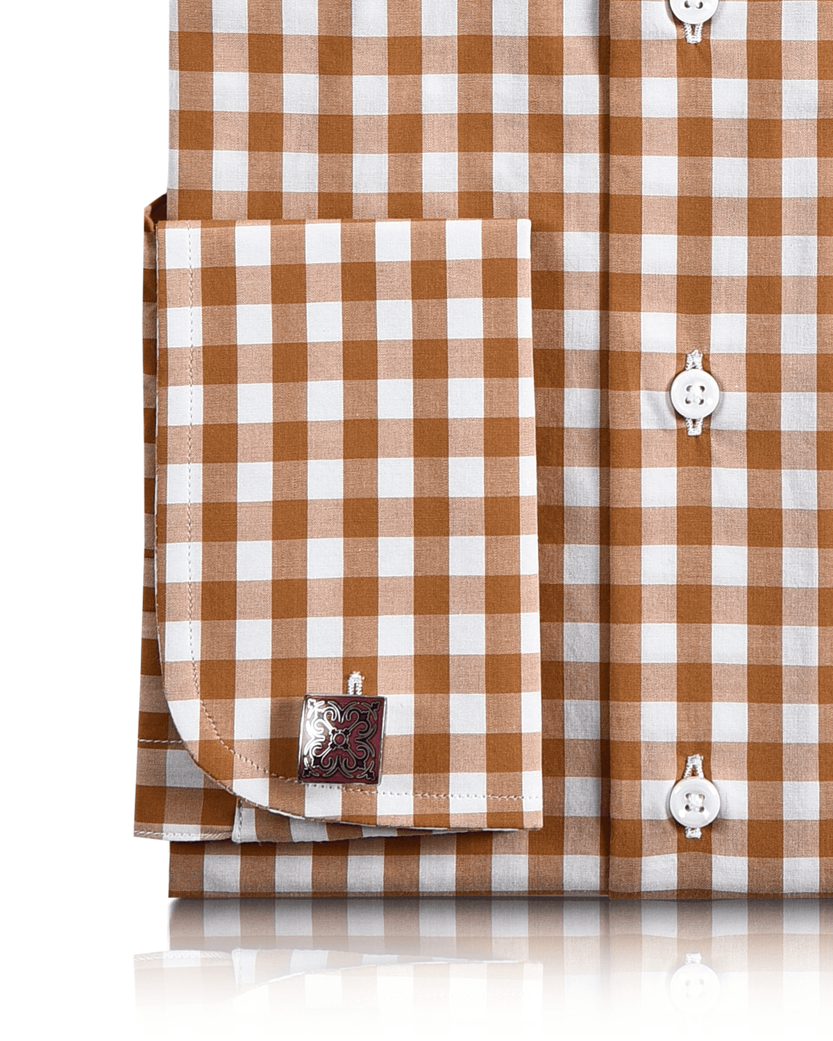 Light Tan Gingham Shirt - 3