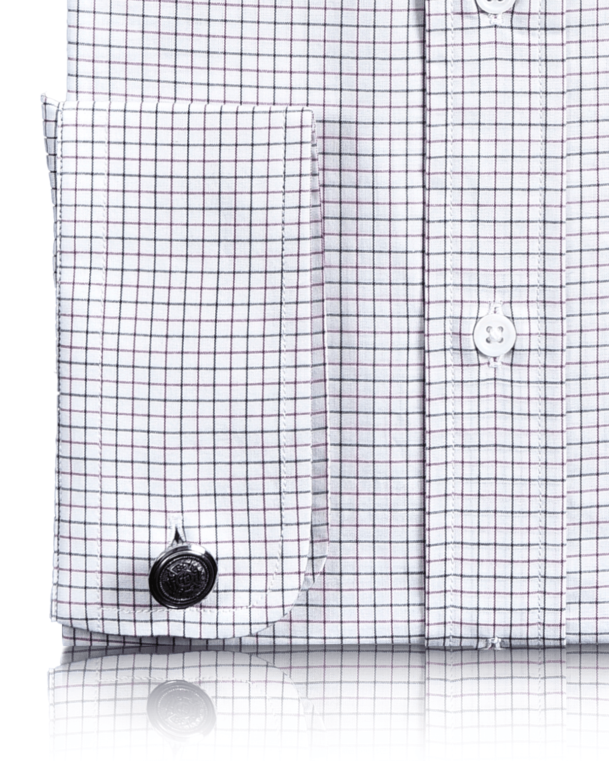 Mauve Black Tattersall Checks on White - 3