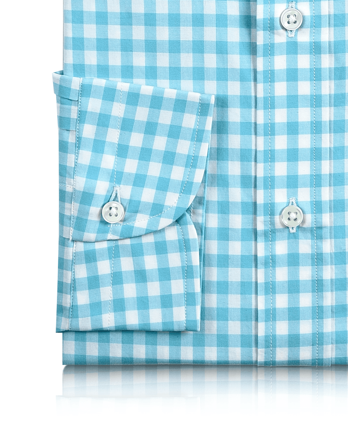 Ocean Blue Gingham Shirt - 3