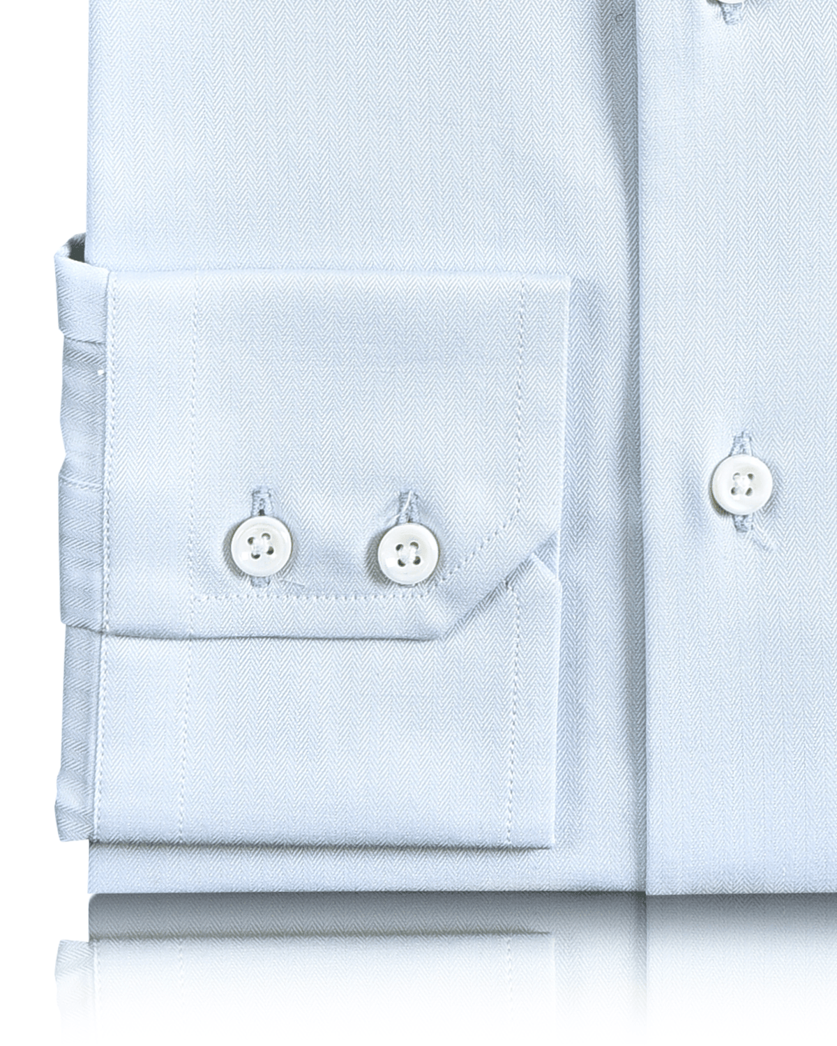Pale Blue Herringbone Shirt - 3