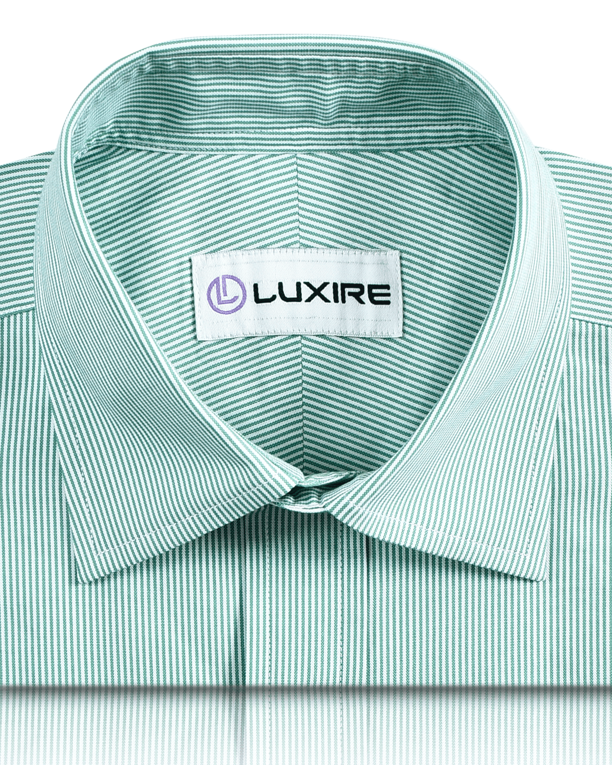 Green Pin Stripes On White - 2