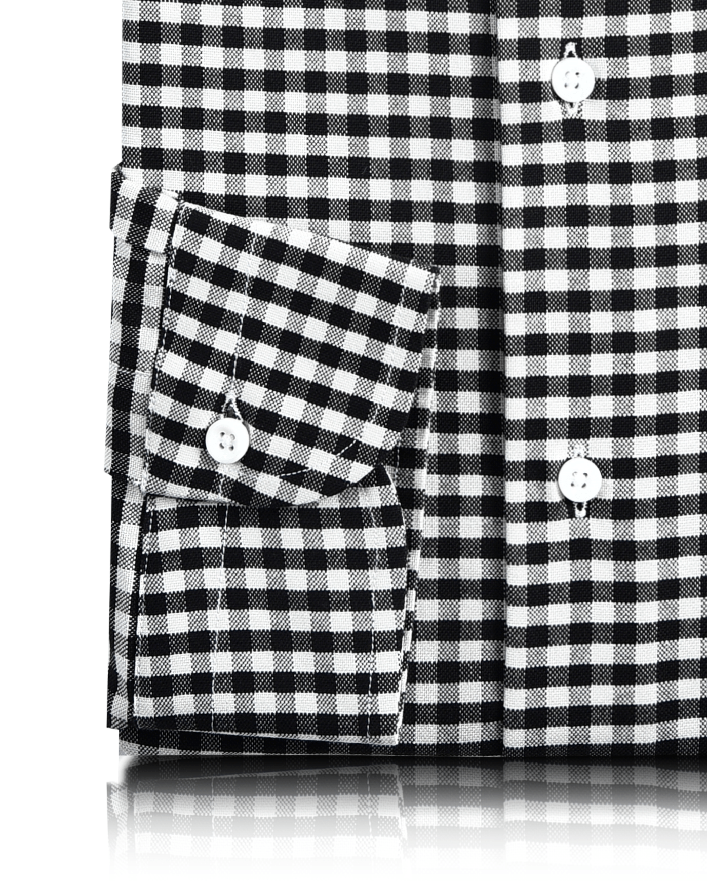 Black Ecru Gingham Shirt