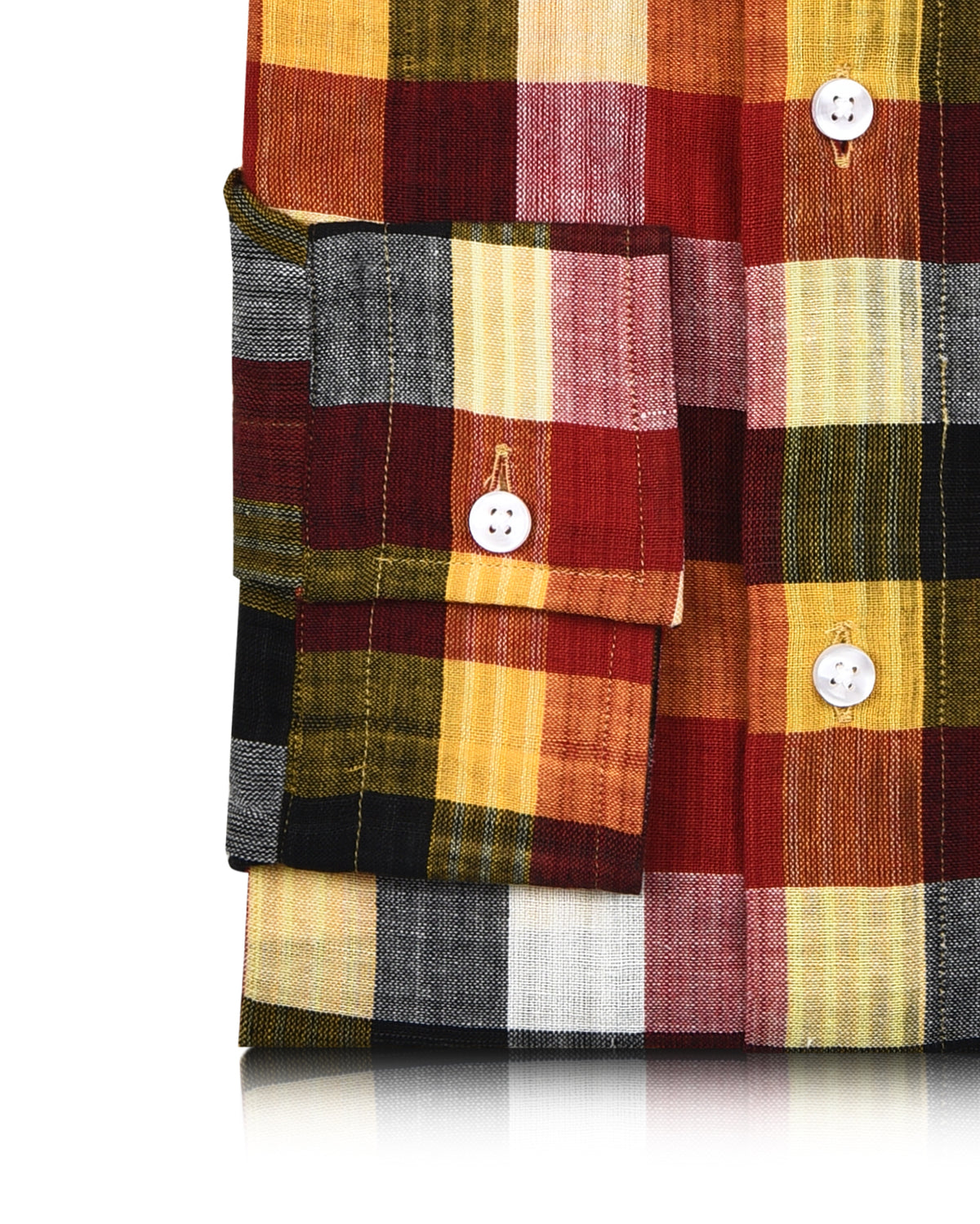 Red Yellow Bleeding Madras checks - 3