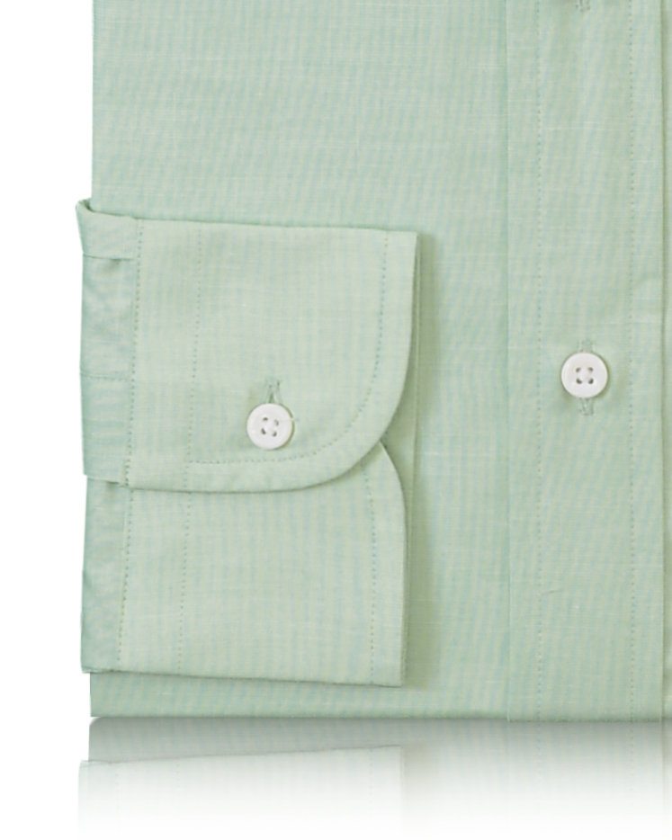 Cotton Poly: Green End On End Shirt - 3