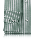 White Stripes On Fern Green Oxford Shirt