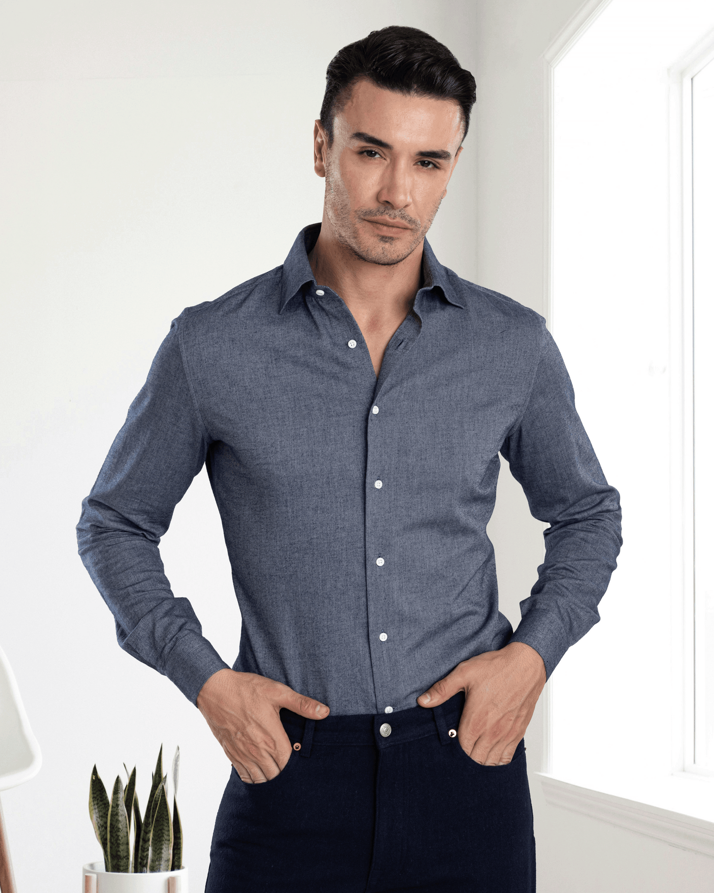 Twill Flannel Dark Blue Shirt