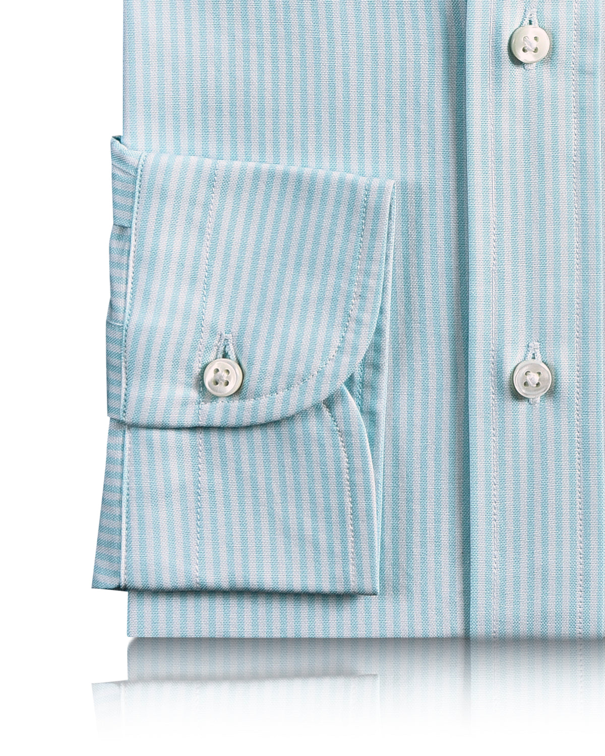 Sky Blue Dress Stripes Oxford Shirt - 3