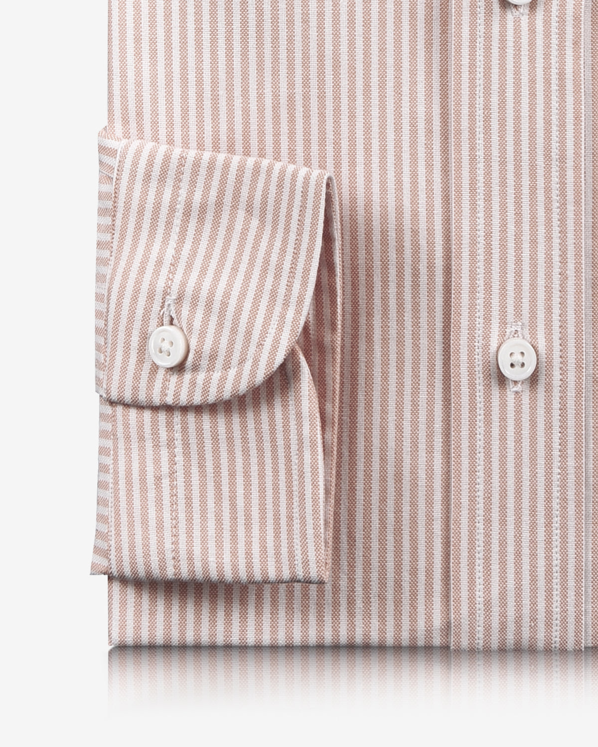 Pale Orange University Stripes Oxford Shirt - 3