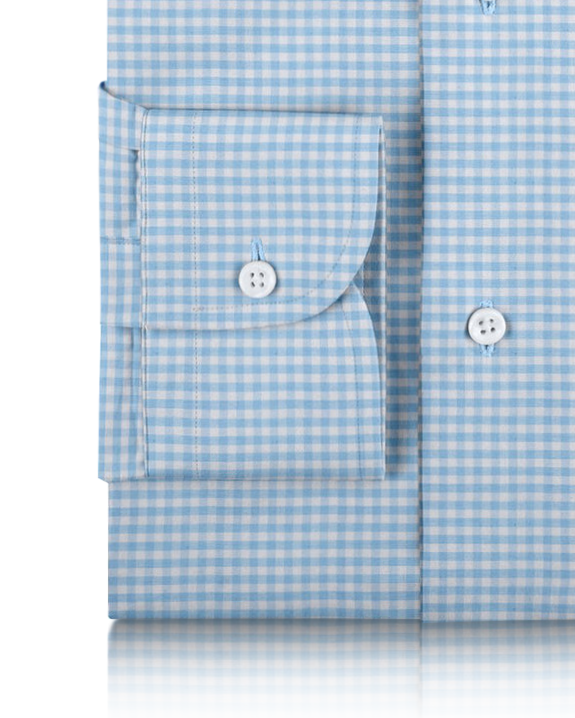 Albini: Light Blue Gingham