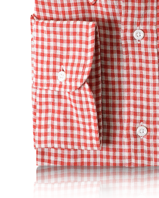Linen: Red White Gingham Checks - 3