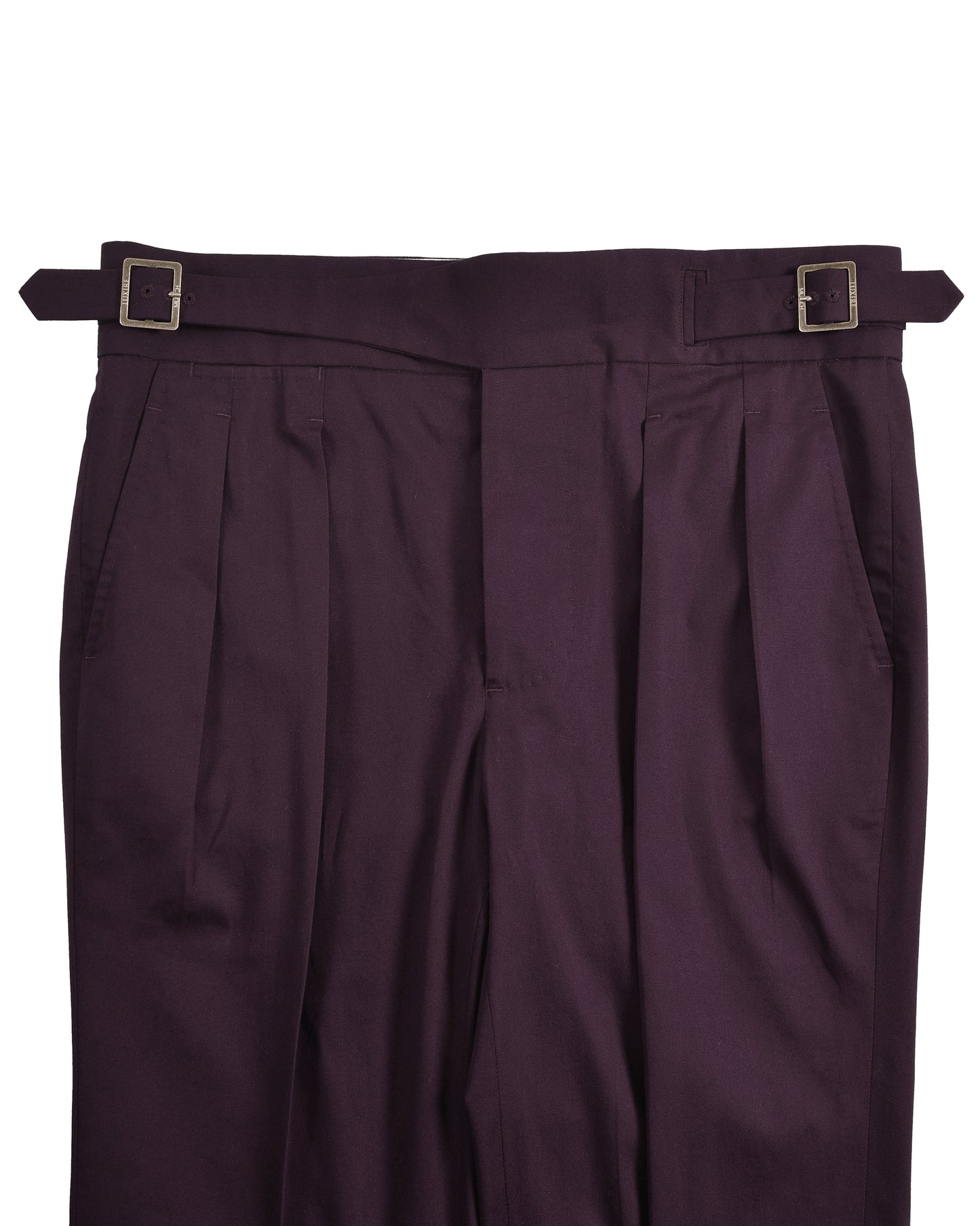 Gurkha Pants in Fresco Matt Wine Twill