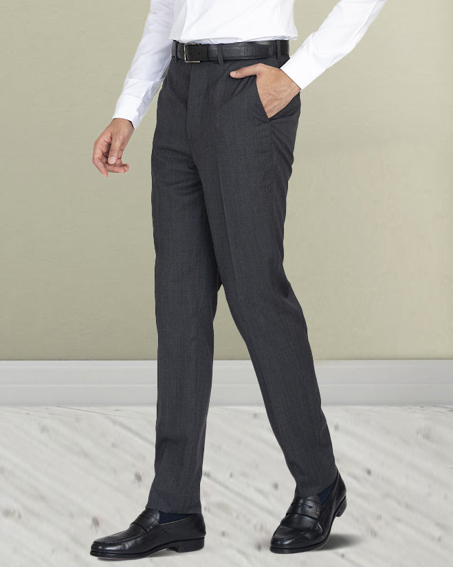 Washable Wool Pants: Dark Grey