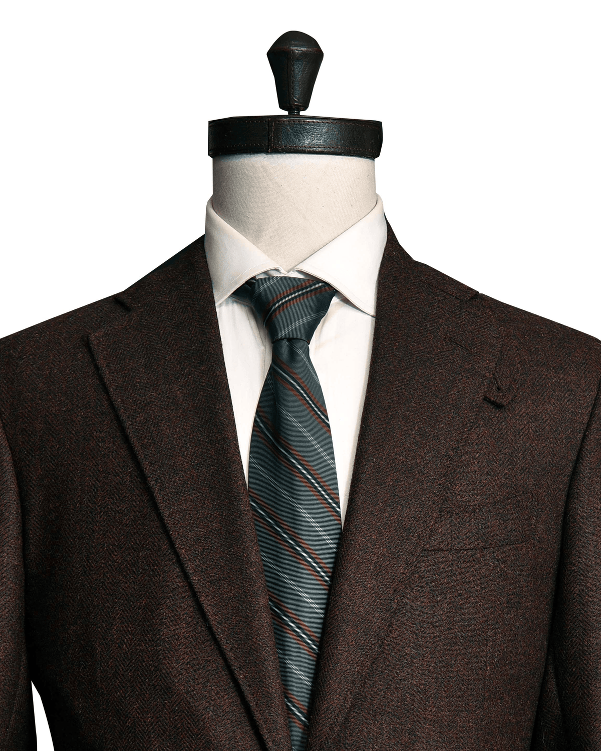 Dugdale Dark Brown Mix green Herringbone Jacket - 2
