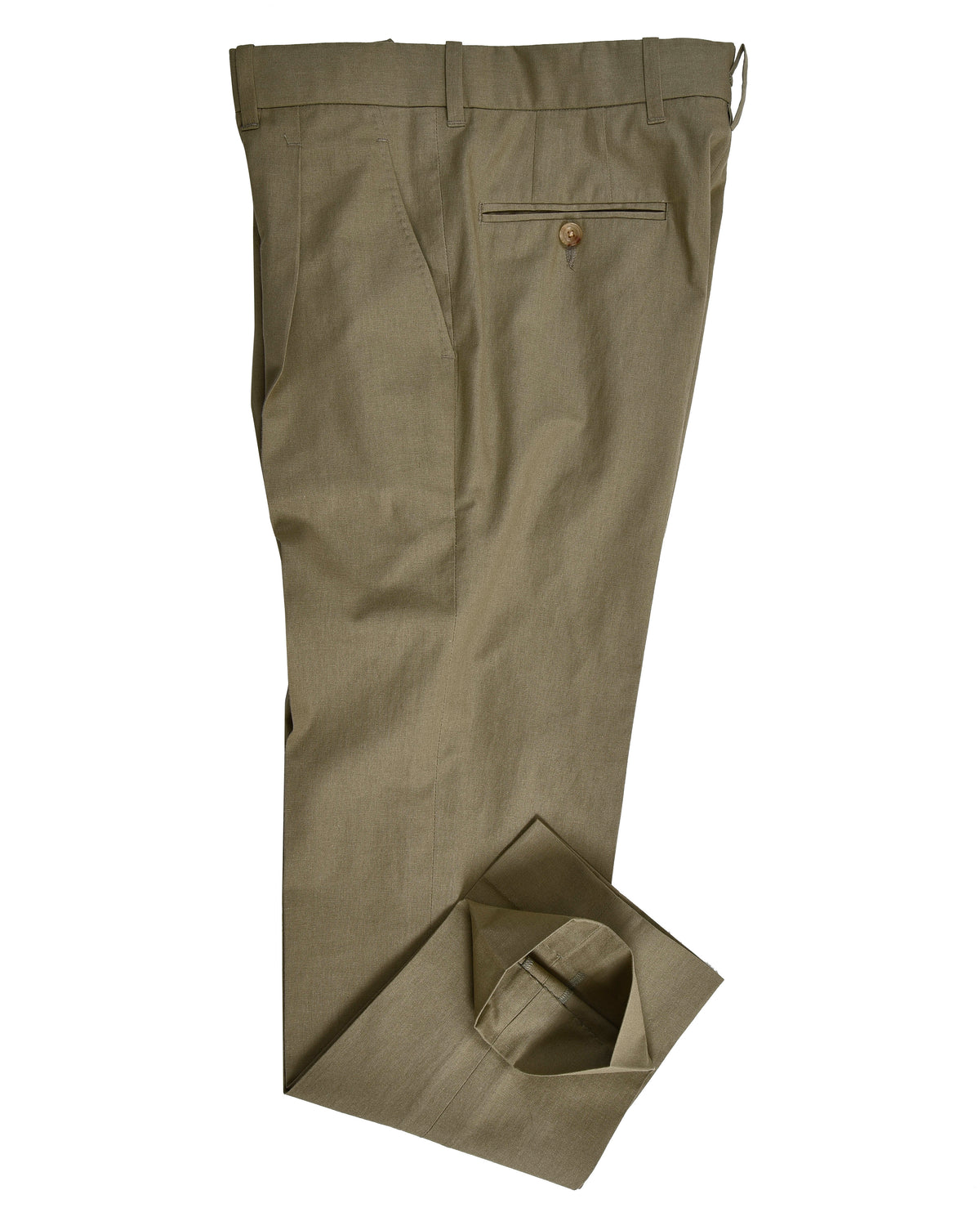 Pale Olive Fresco Cotton Pant - 2