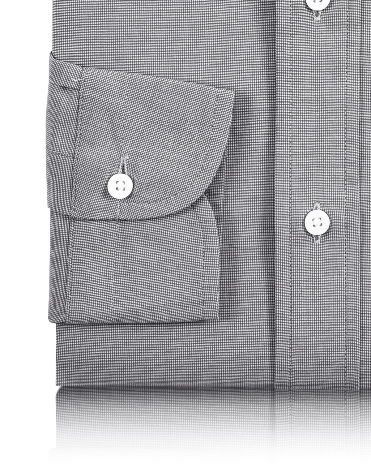 Dark Evening Grey End-on-End Shirt - 3