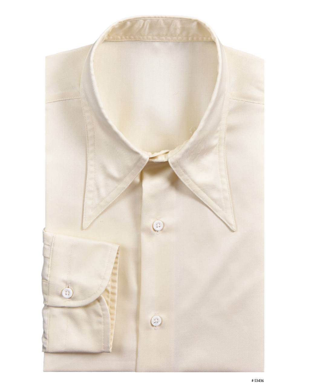 Cream Herringbone Shirt