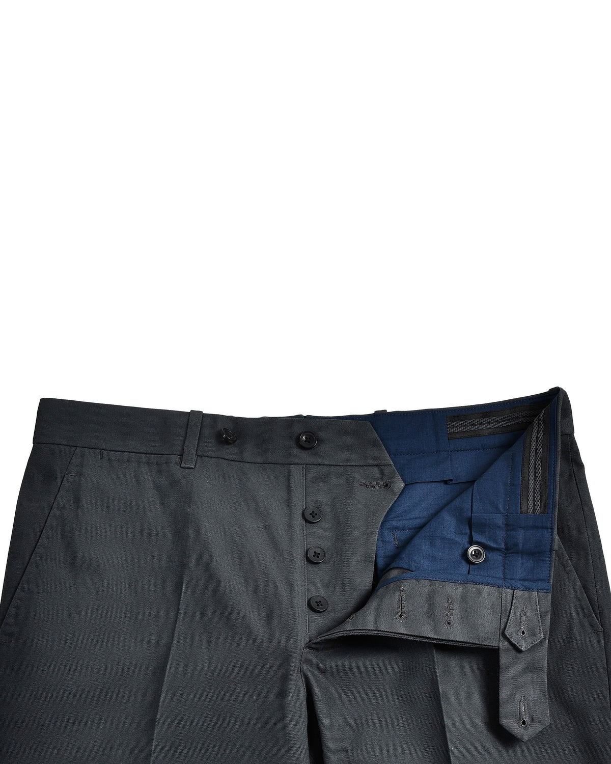 Charcoal Grey Canvas Trouser - 4