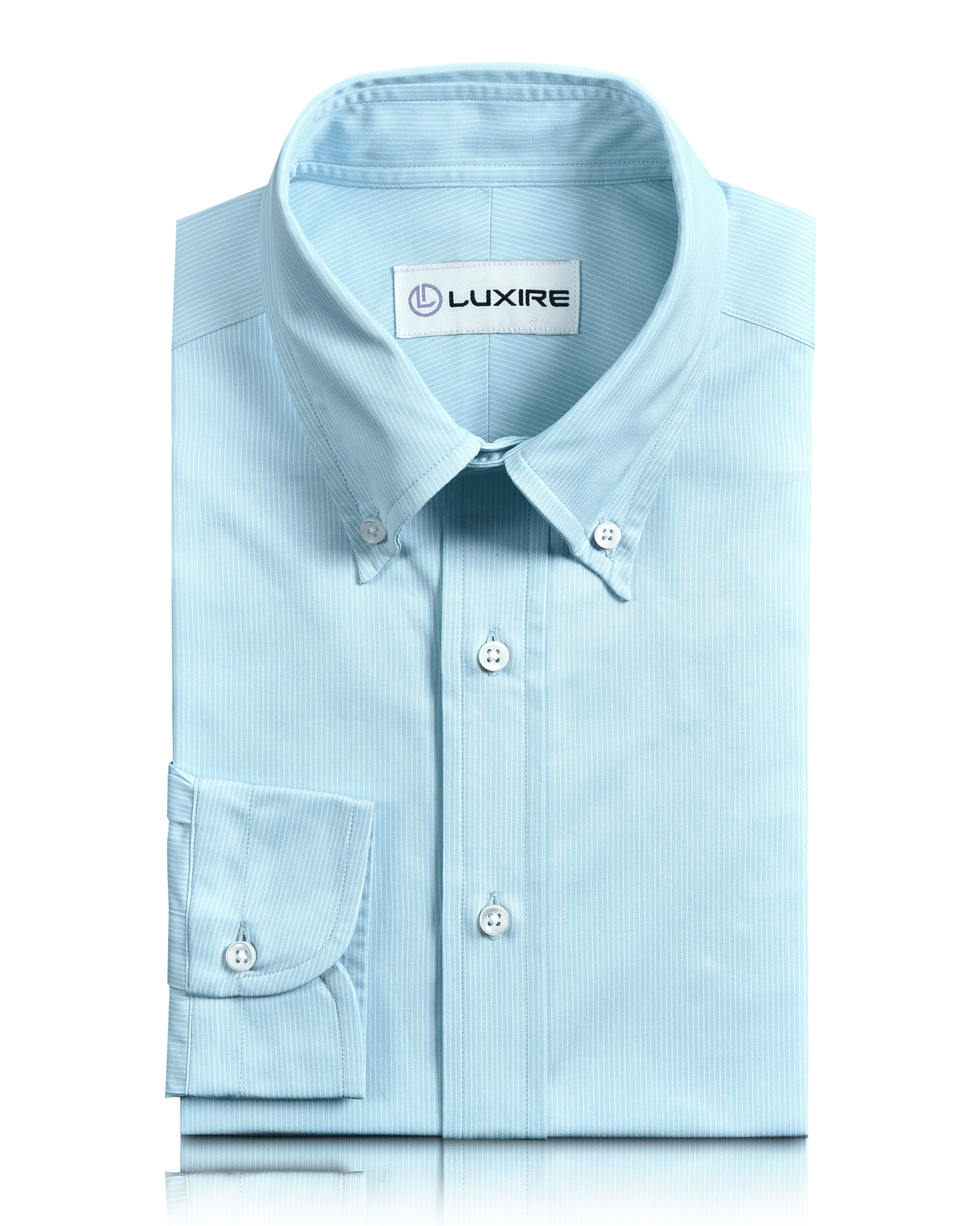 Aqua Blue Pencil Stripes Shirt