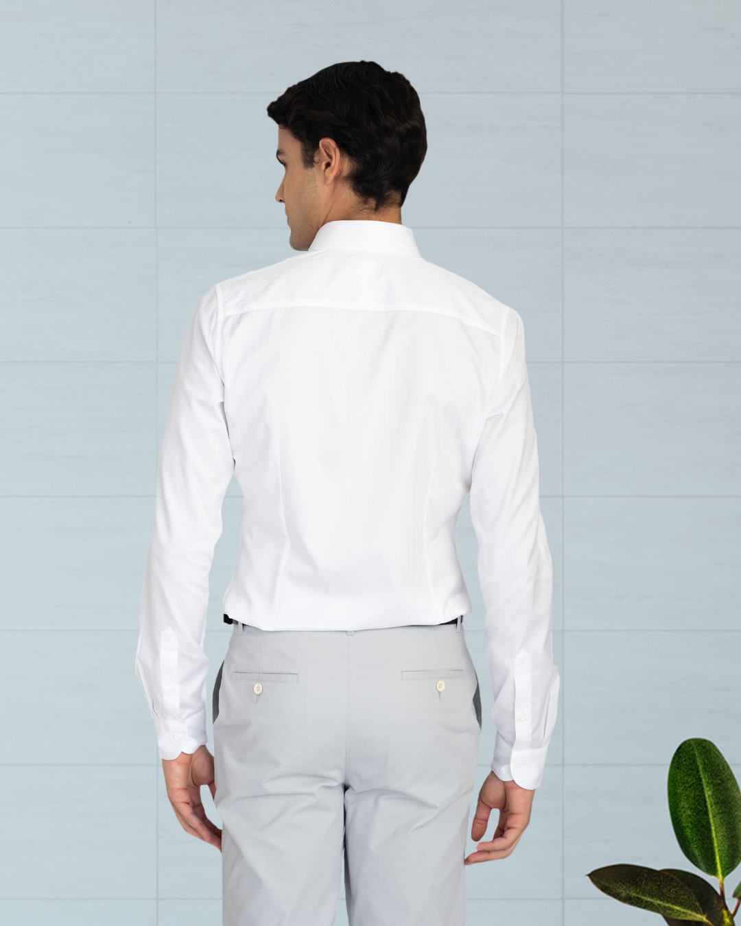 Brembana White Herringbone Shirt - 9