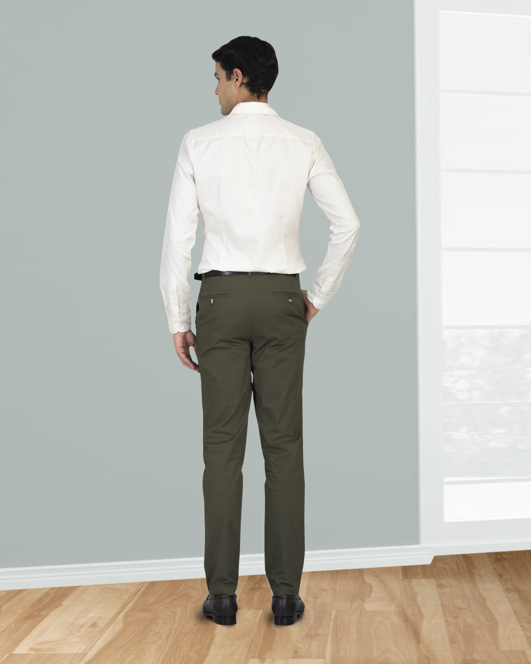 Ecru Herringbone Self Stripes - 10