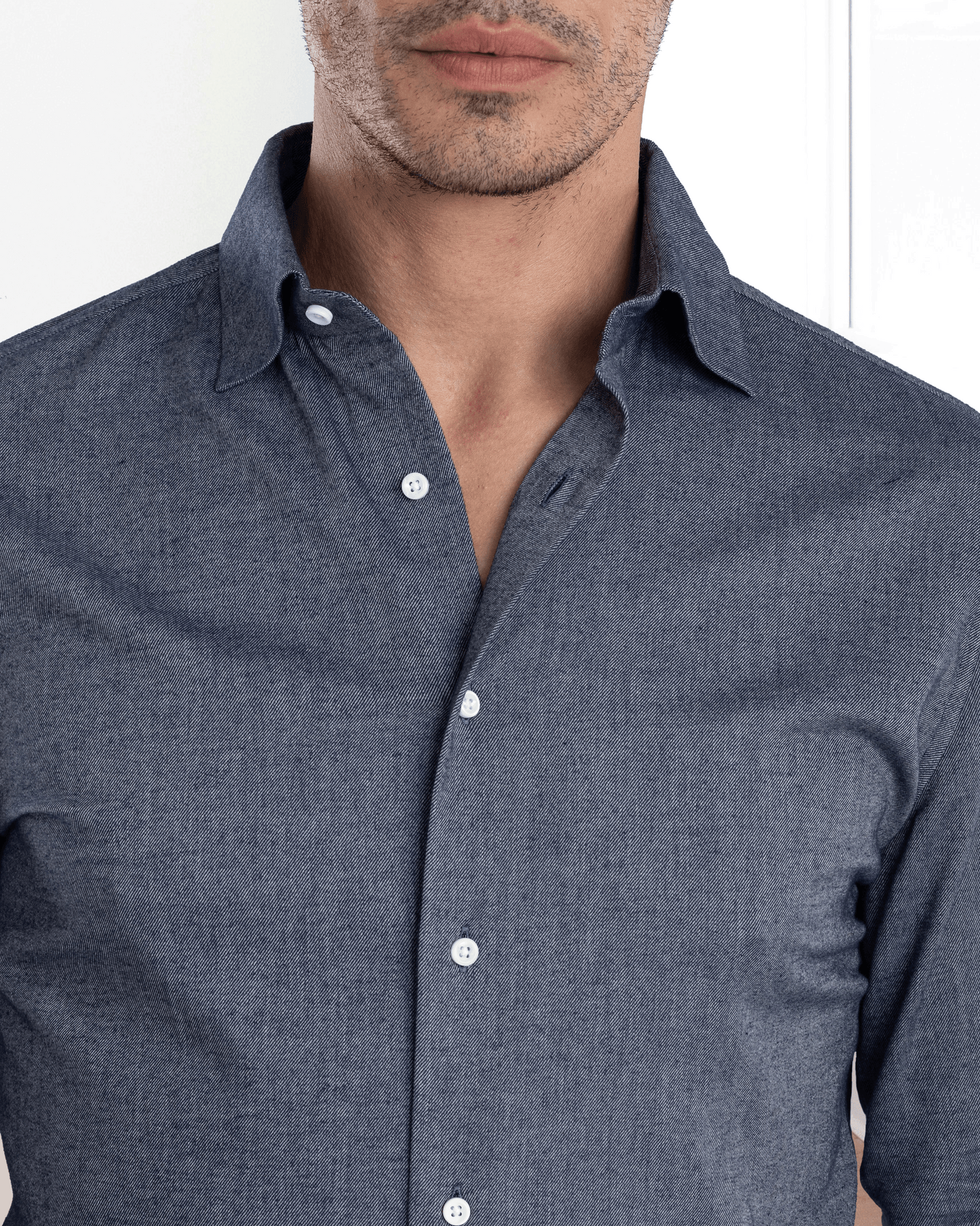 Twill Flannel Dark Blue Shirt