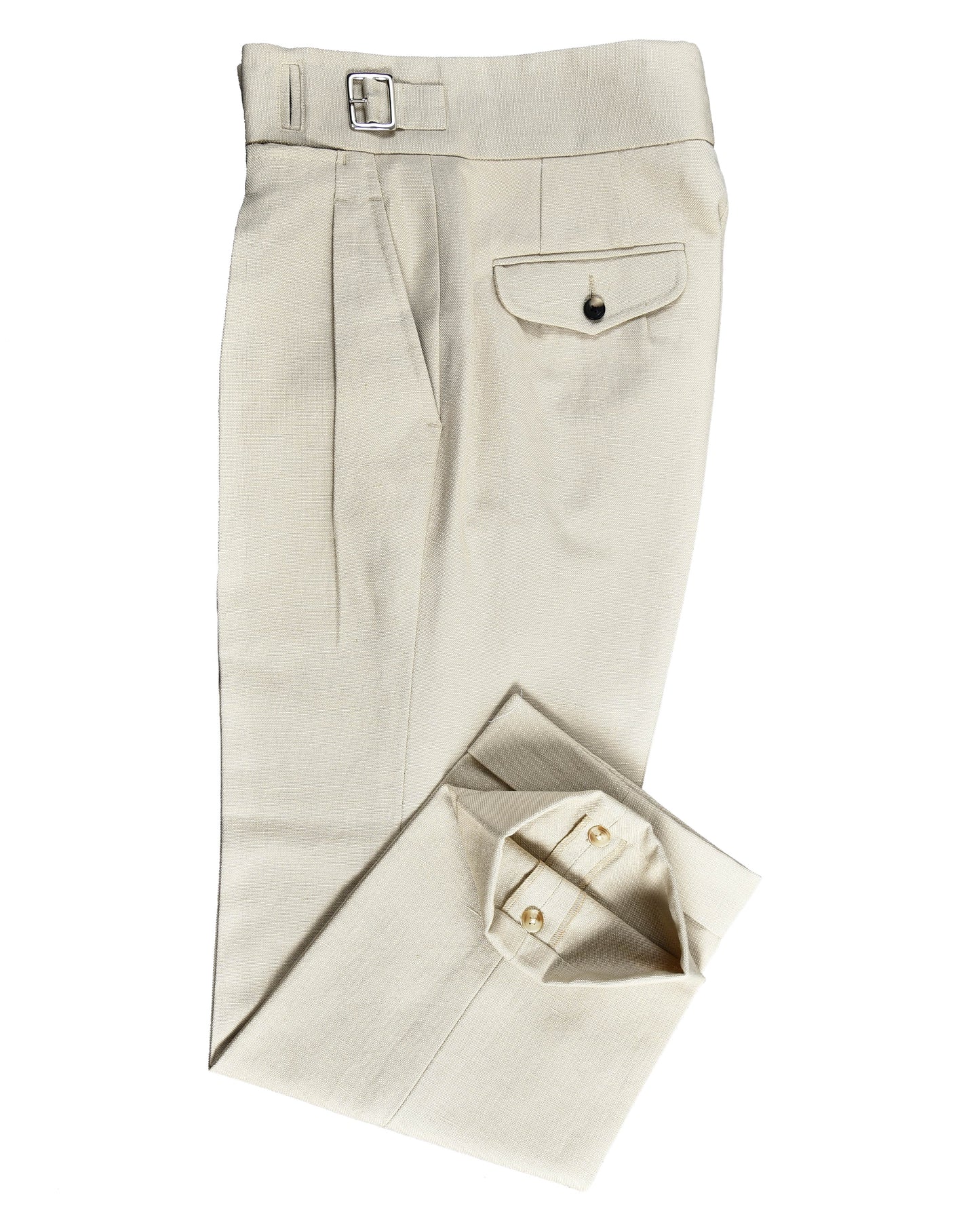 Gurkha Pant in Linen Cotton Canvas:Tan