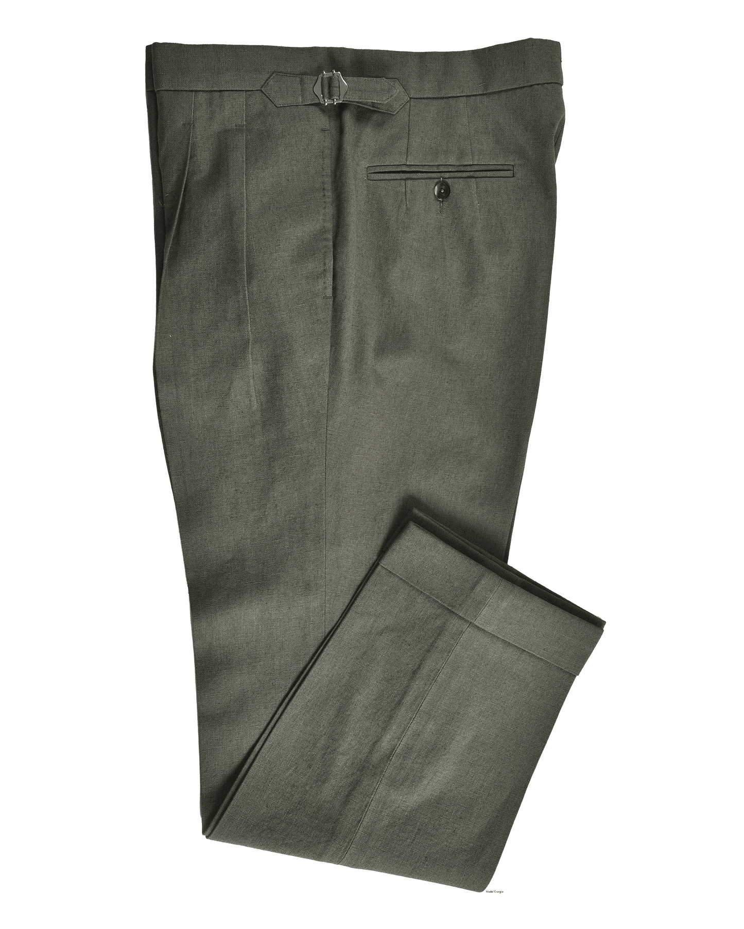 Linen Fresco Olive Green Dress Pant