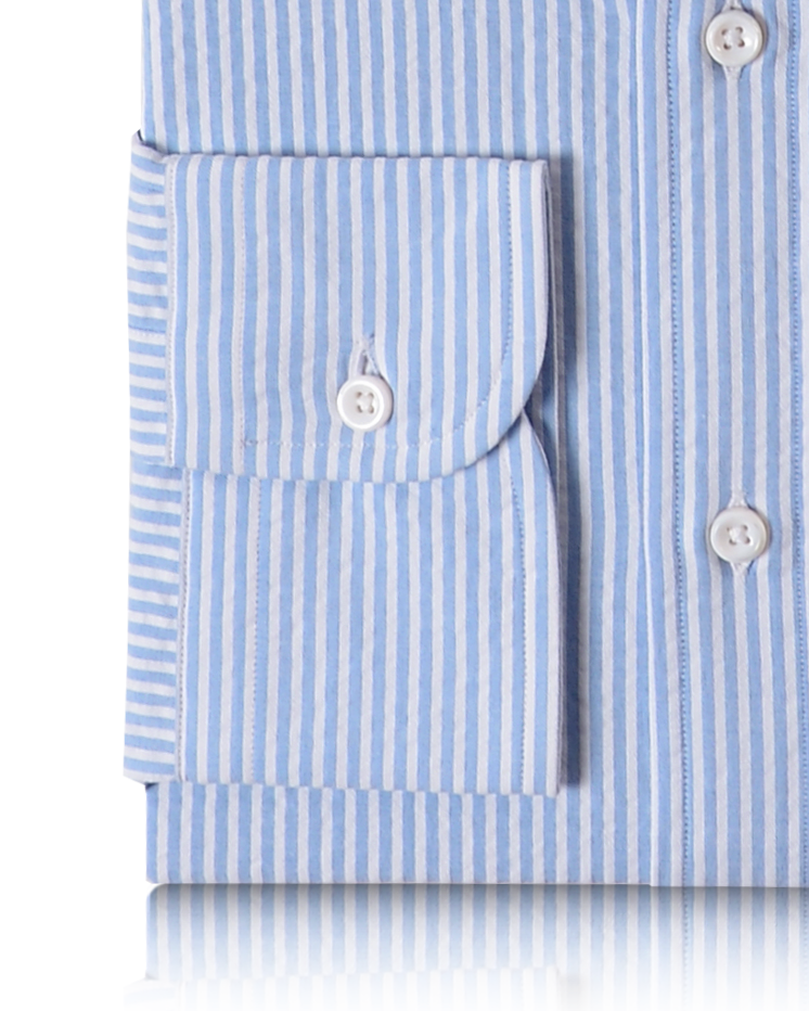 Light Blue Seersucker Stripes - 3