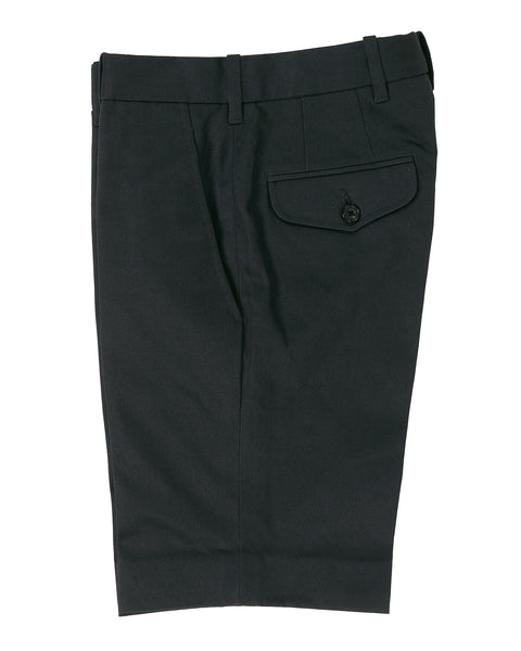Dark Charcoal Grey Twill Shorts