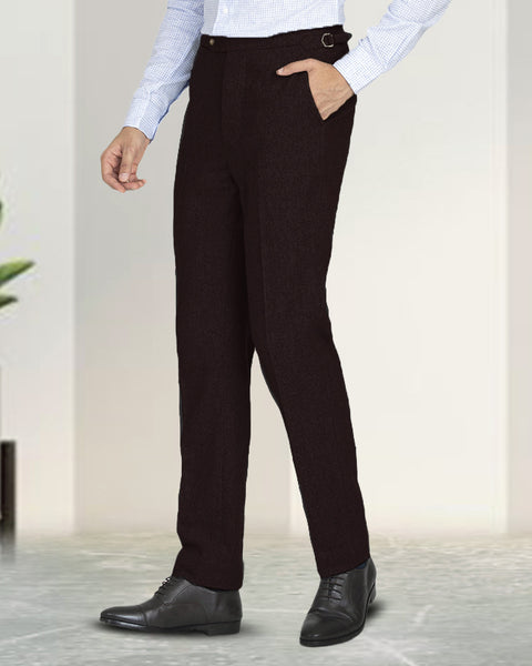 EZS Brown Wool Flannel Pant