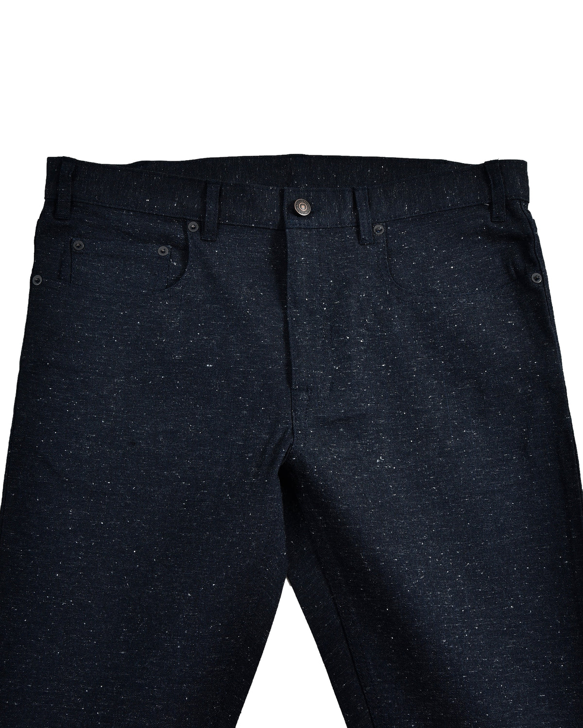 Denim: Navy Stretch Slub Jeans - 3