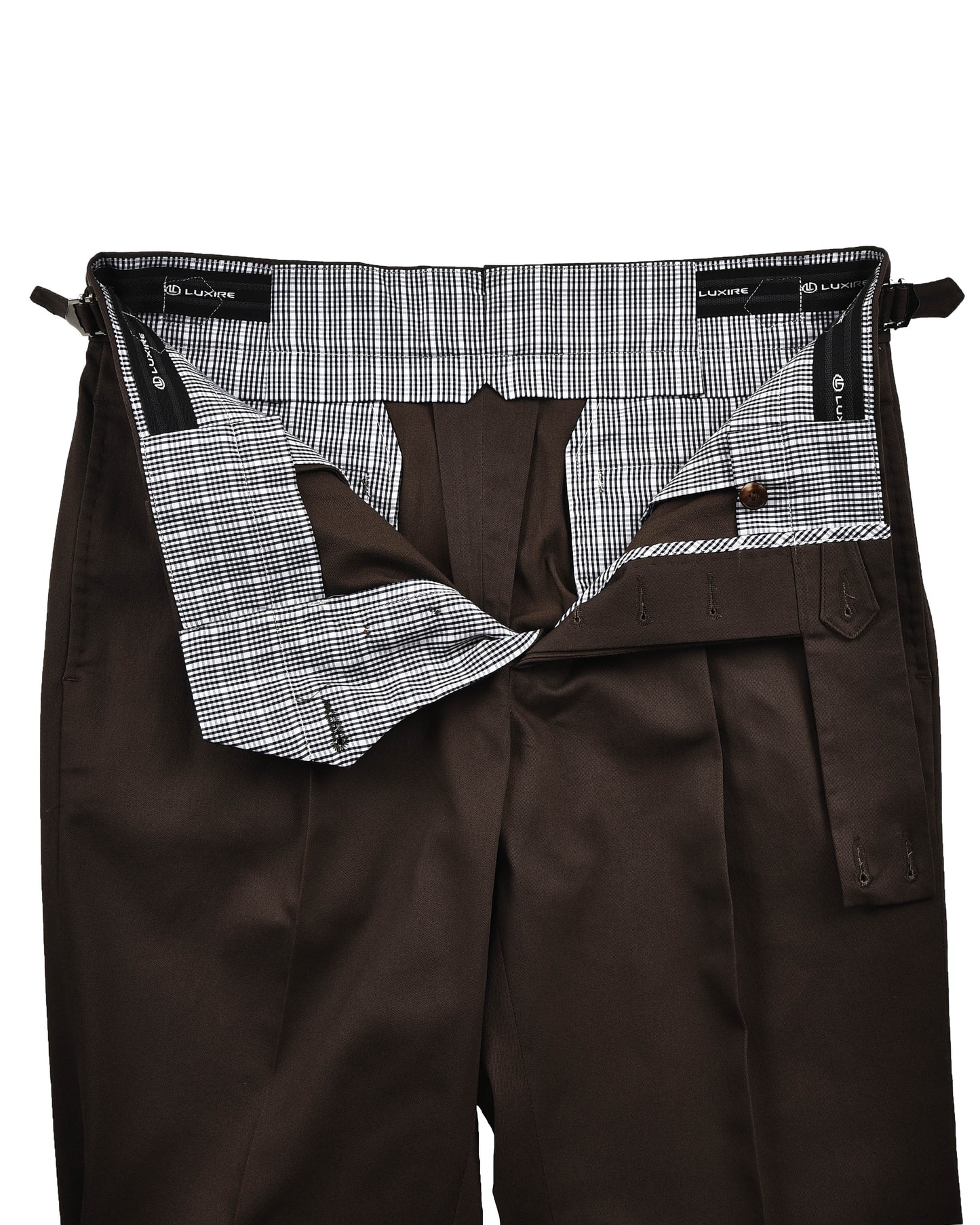 Stretchable Chino: Umber Brown Chino